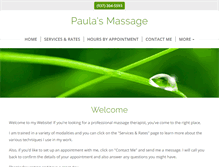 Tablet Screenshot of paulasmassage.com
